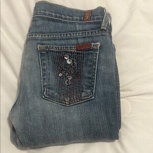 Stylish Blue Jeans with Sequin Detail